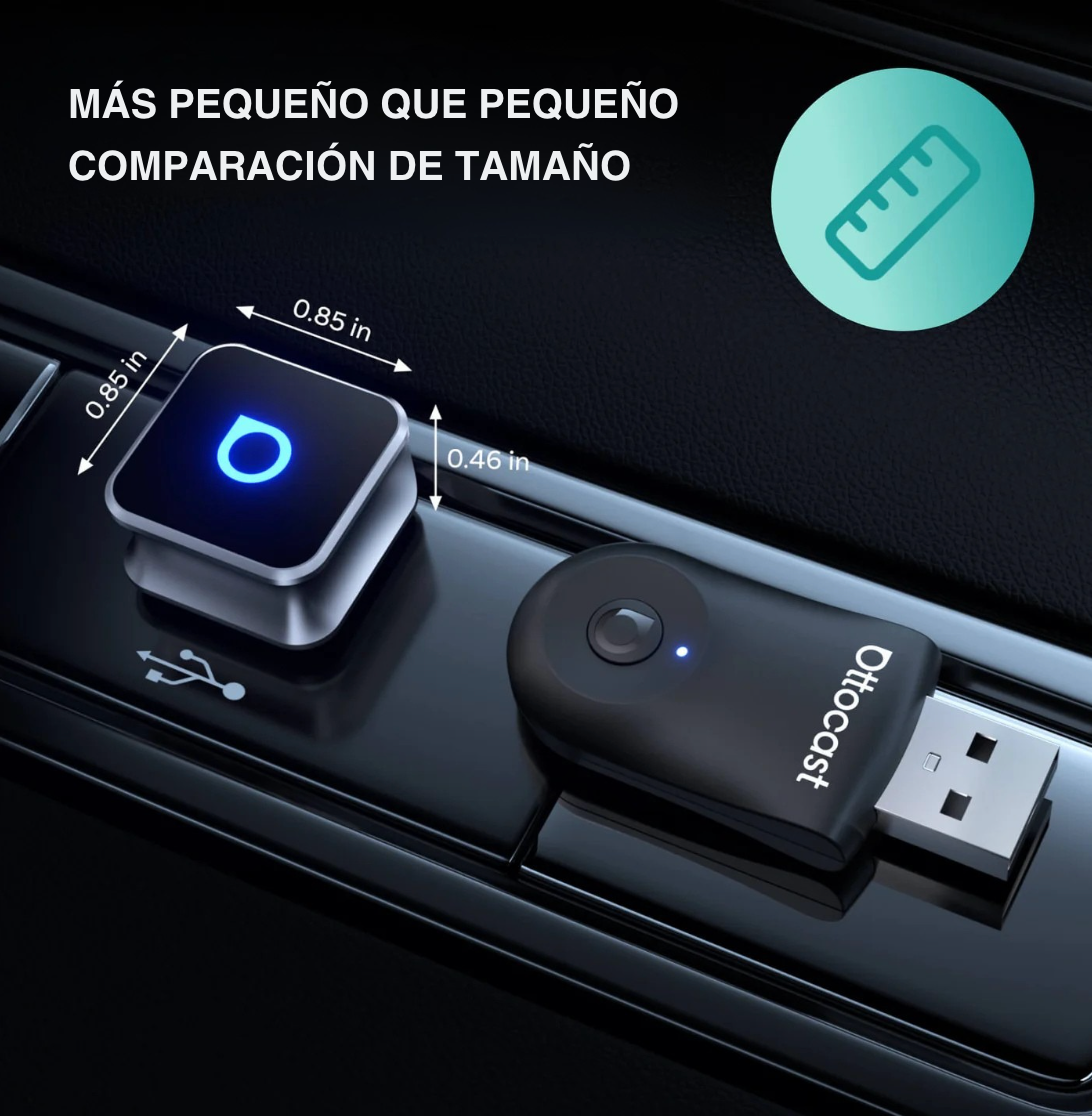 Ottocast Mini Cube 3.0 Adaptador CarPlay/Android Auto inalámbrico