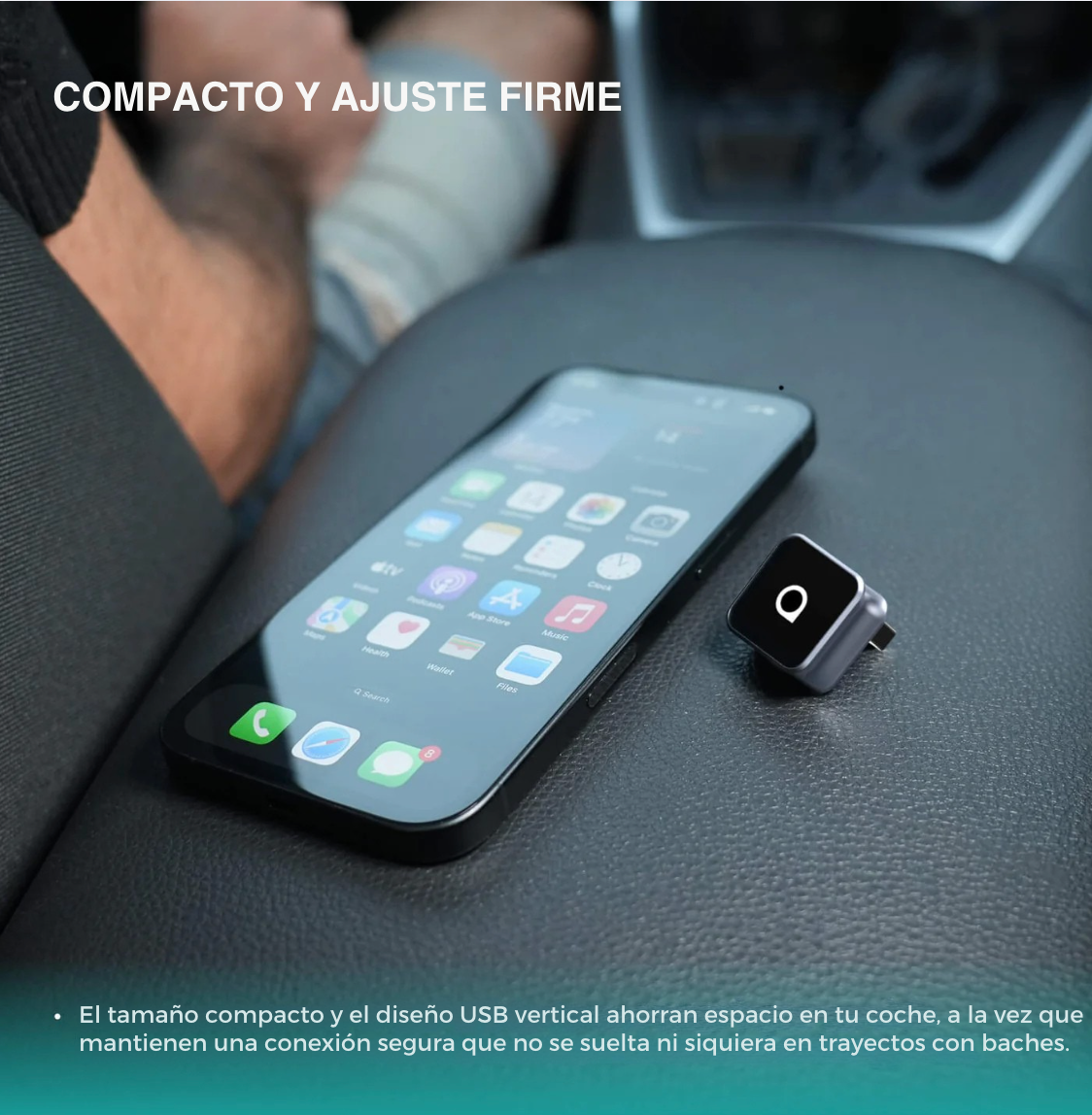 Ottocast Mini Cube 3.0 Adaptador CarPlay/Android Auto inalámbrico