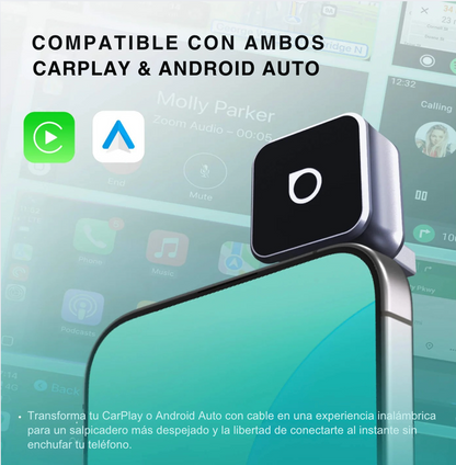 Ottocast Mini Cube 3.0 Adaptador CarPlay/Android Auto inalámbrico